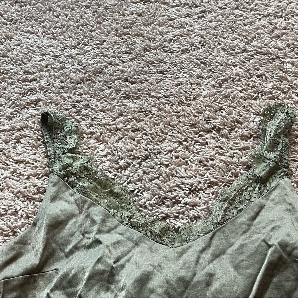 Olive green Fore Body suit with lace straps - Picture 4 of 7